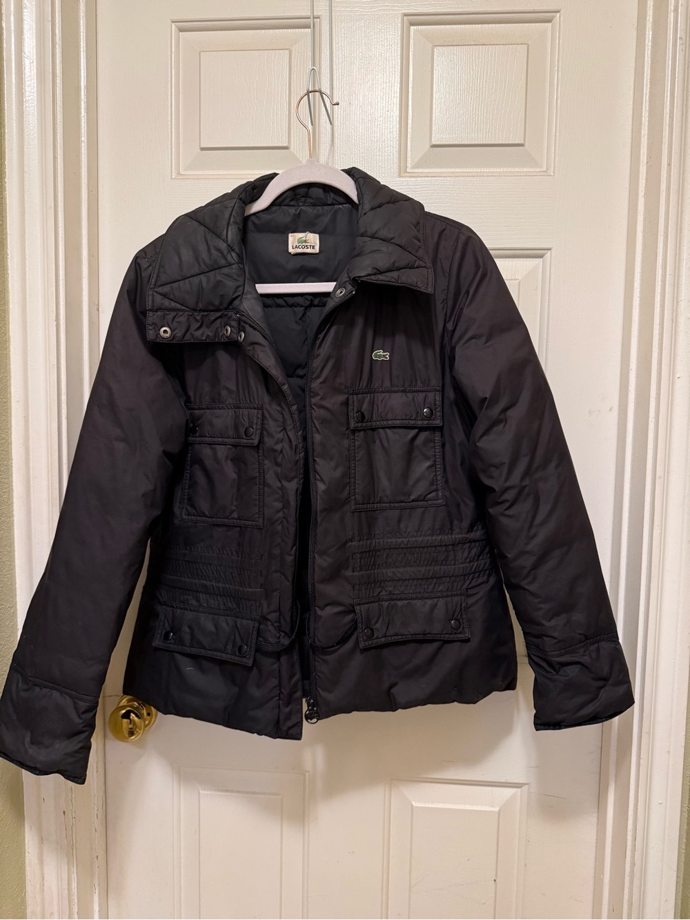 Lacoste Black Quilted Women's Puffer Jacket